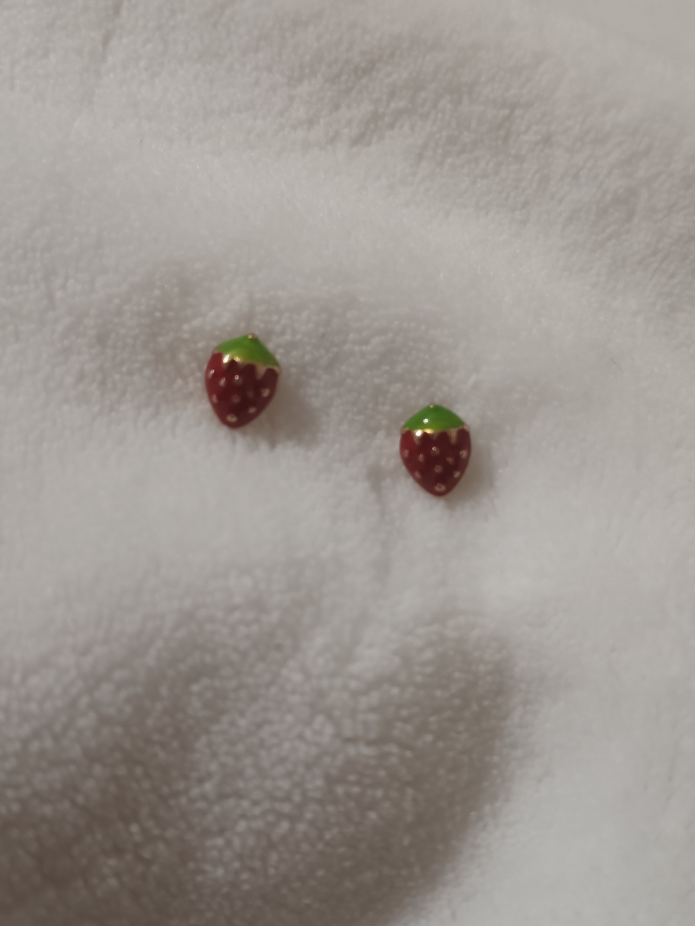 Strawberry Enamel Stud Earrings